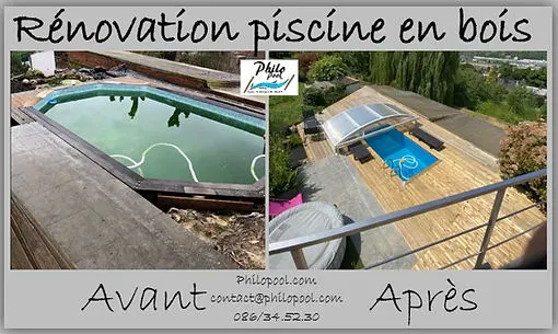 Rénovation piscine en bois Wallonie